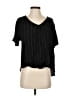 Umgee 100% Rayon Stripes Black Short Sleeve Top Size S - photo 1