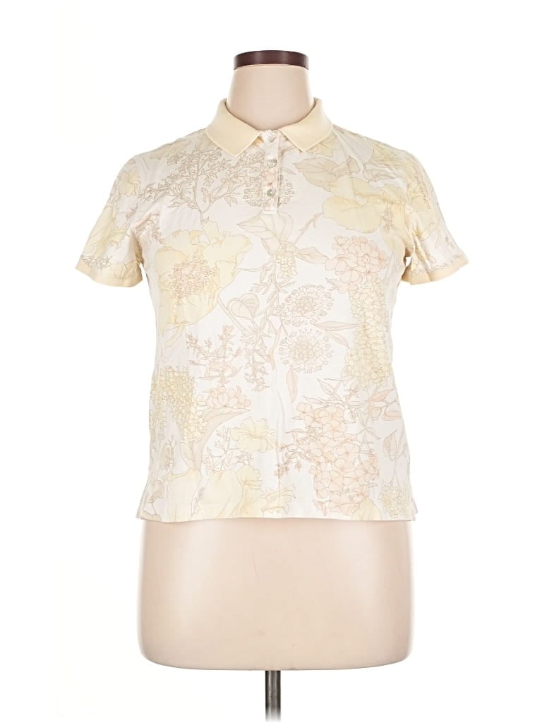 Pre-owned Caribbean Joe Short Sleeve Polo Shirt In White