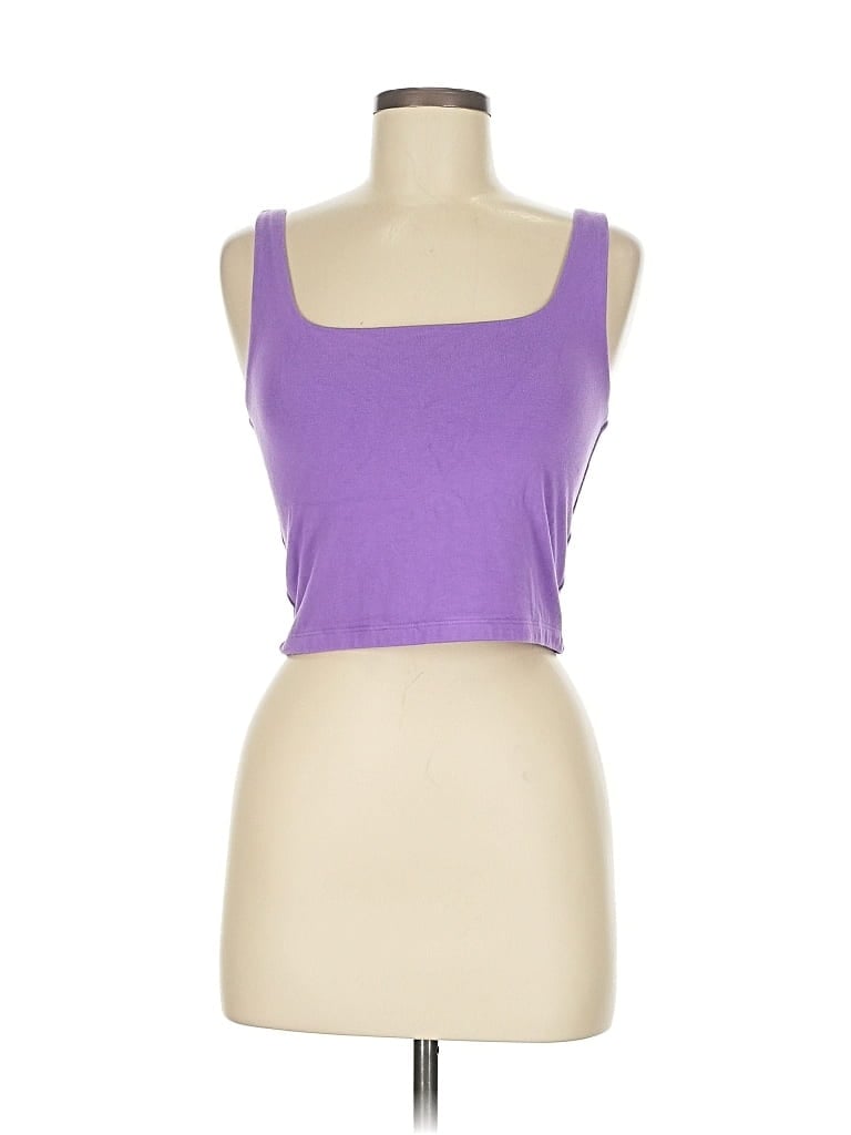 Pre-owned Gap Tank Top Purple Square Neckline Tops