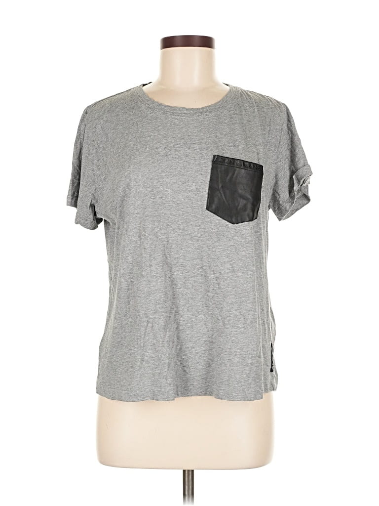 Pre-owned Dkny Jeans Short Sleeve T-shirt In Gray