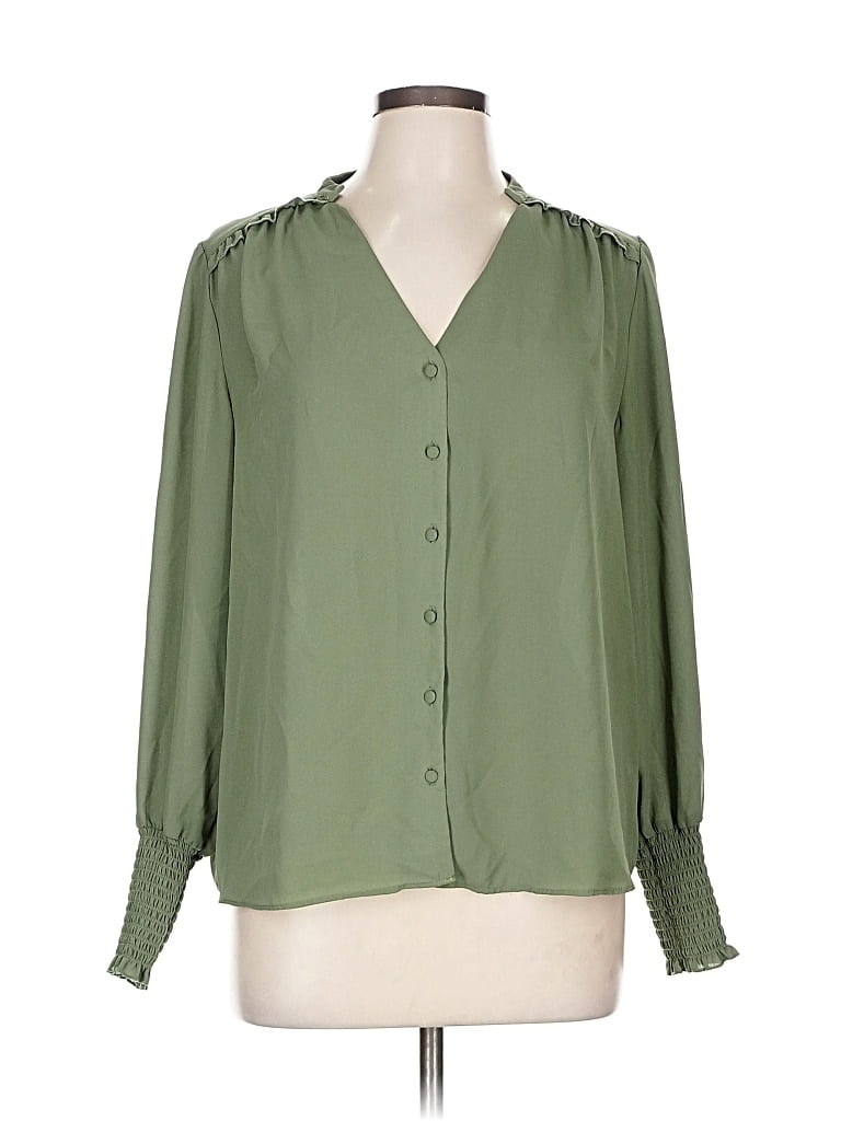 Click to view more detailed imagery on our partner's website Pre-owned Nanette Lepore 3/4 Sleeve Blouse In Green
