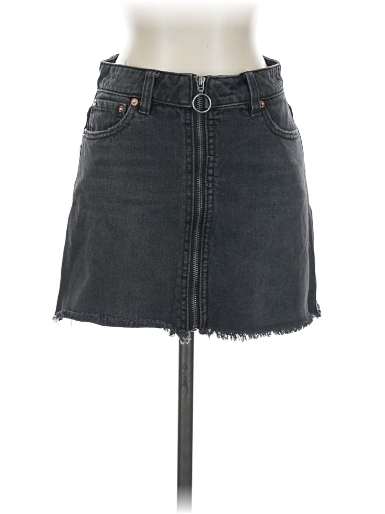 Pre-owned We The Free Denim Skirt In Gray