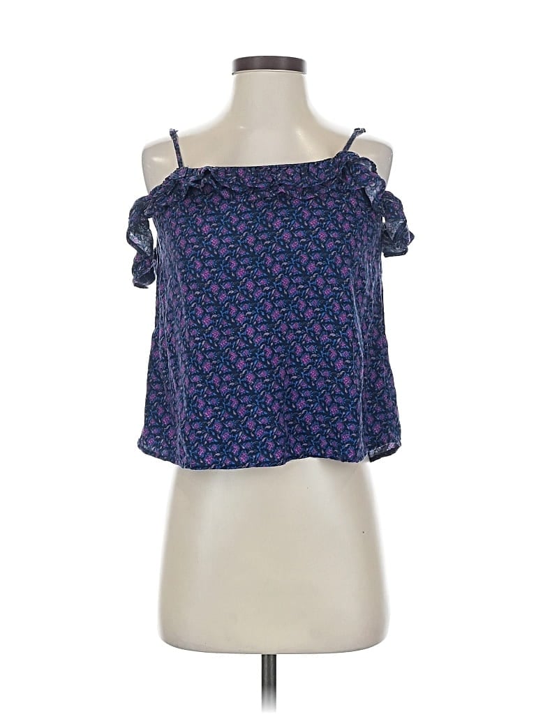 Pre-owned Hollister Sleeveless Blouse In Blue