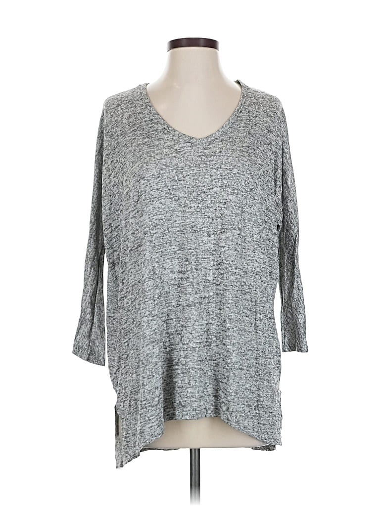 Olivia Rae 3/4 Sleeve T-shirt In Gray