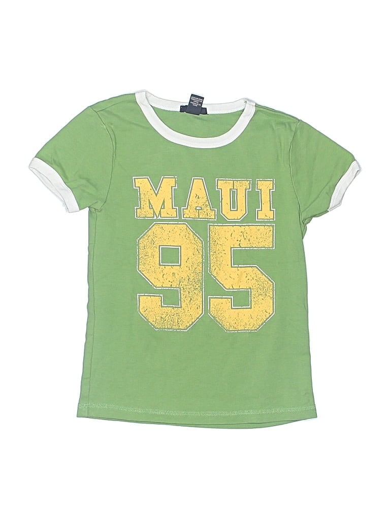Click to view more detailed imagery on our partner's website Pre-owned Forever 21 Kids' Short Sleeve T-shirt In Green