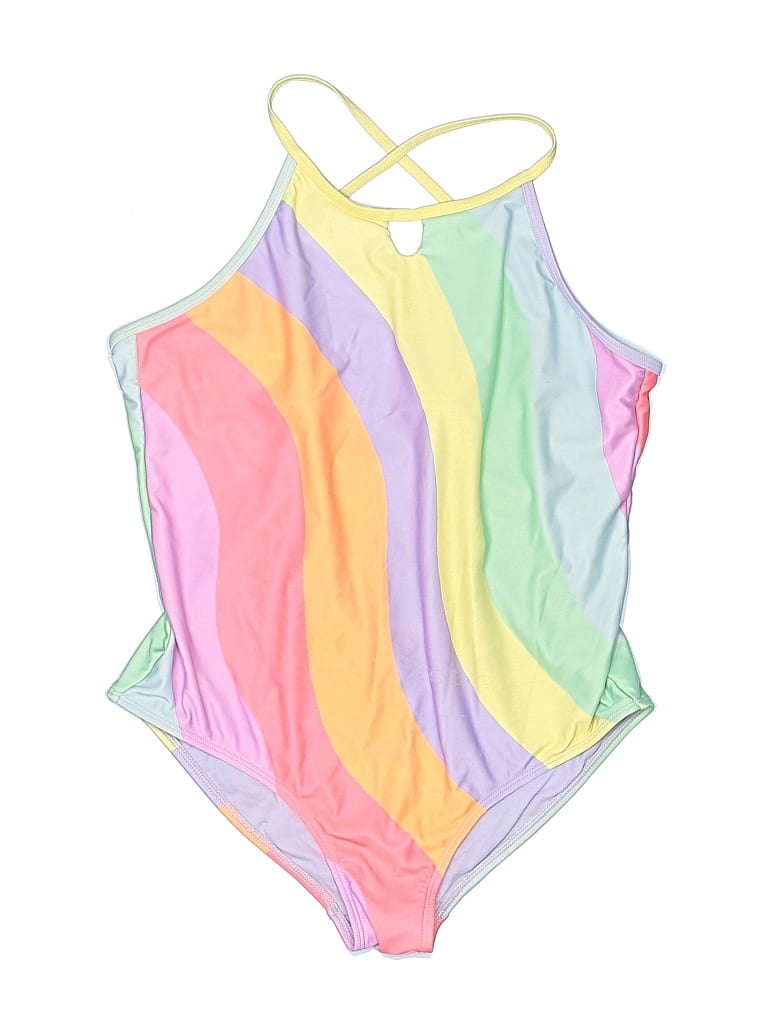 Pre-owned Wonder Nation Kids' One Piece Swimsuit In Purple