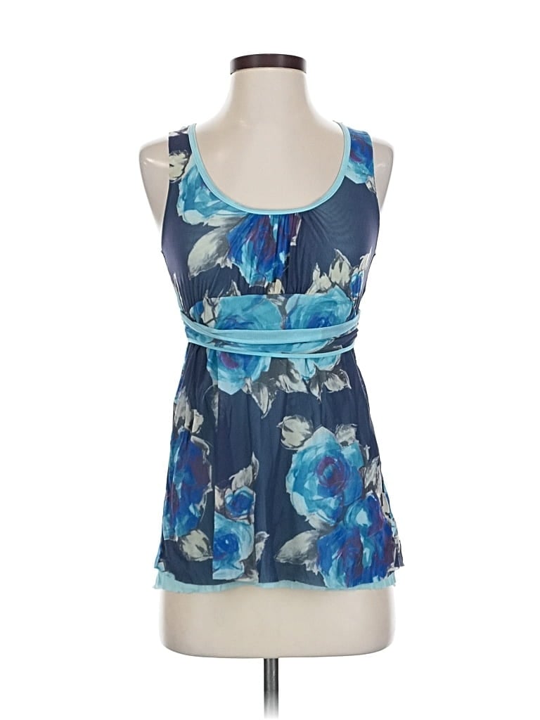 Pre-owned Sweet Pea By Stacy Frati Sleeveless Blouse In Blue