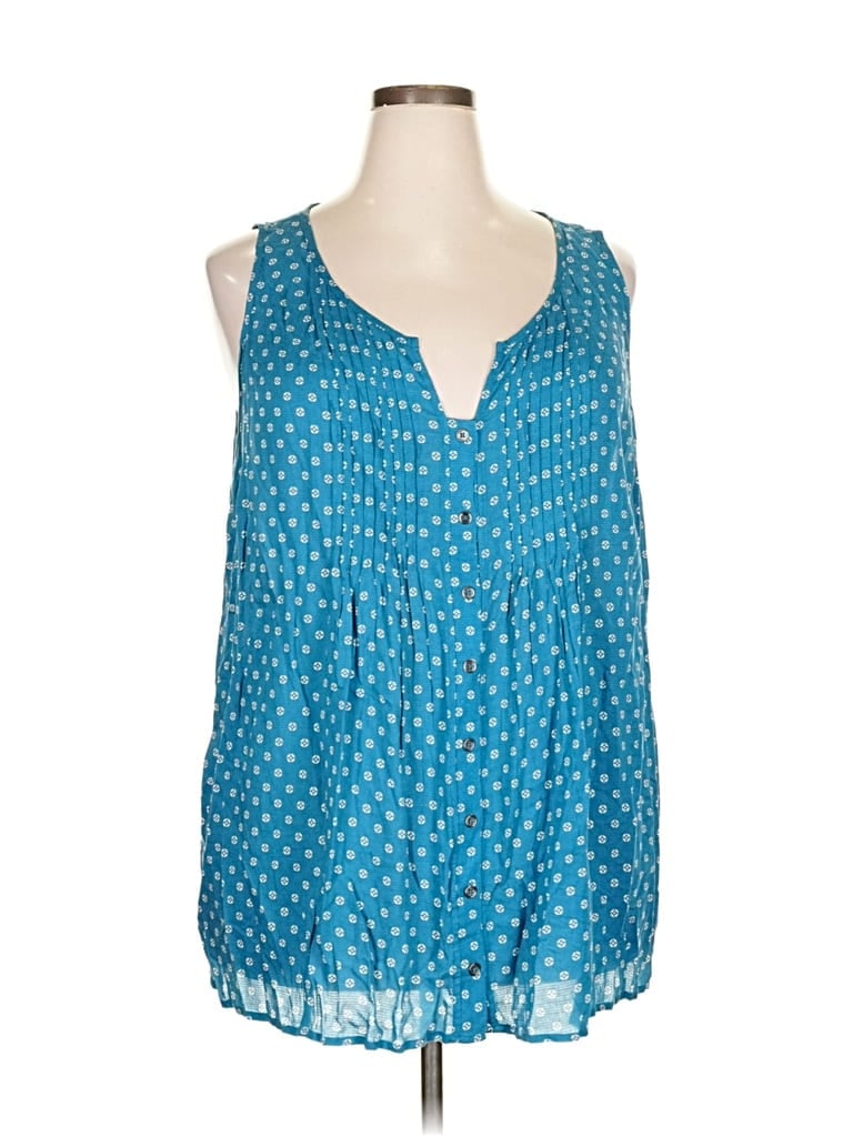 Pre-owned Torrid Sleeveless Blouse In Blue