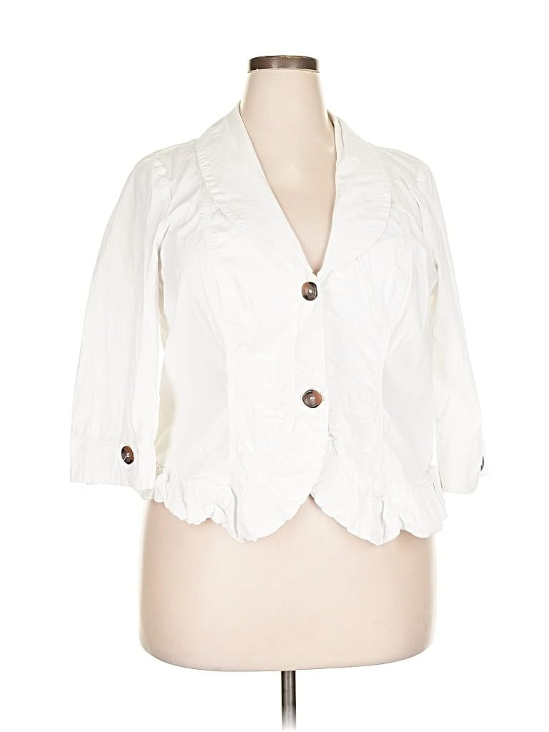 Click to view more detailed imagery on our partner's website Pre-owned Xcvi Blazer Jacket In White