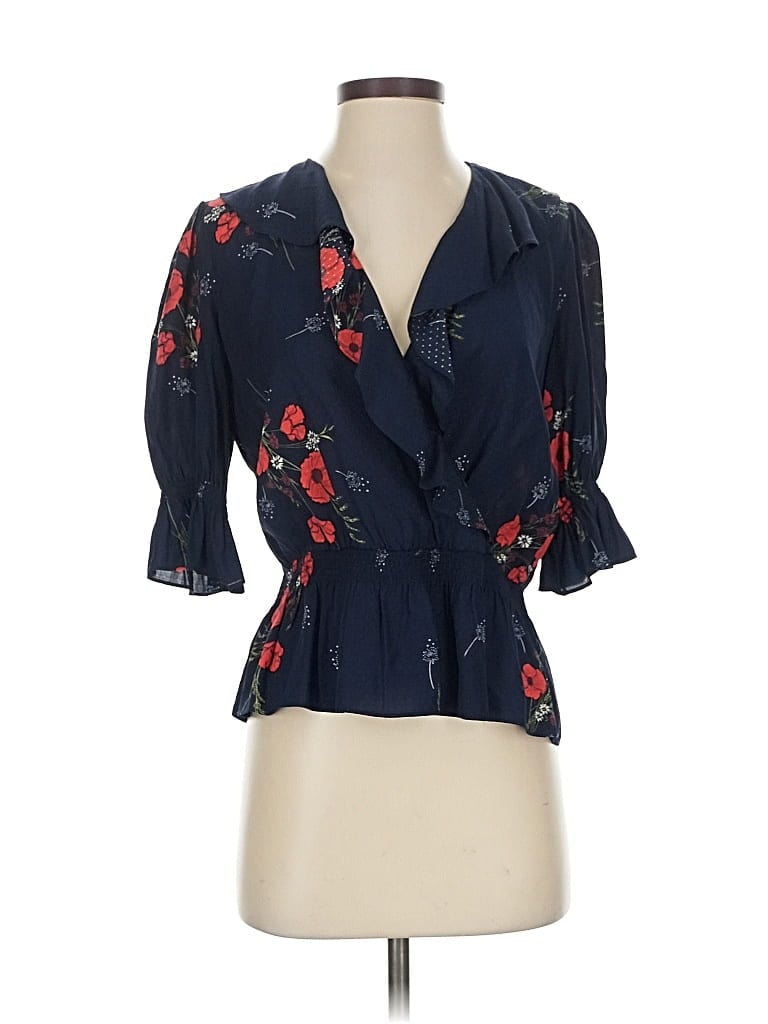 Click to view more detailed imagery on our partner's website Pre-owned Joie 3/4 Sleeve Blouse In Blue
