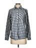 Vineyard Vines 100% Polyester Checkered-gingham Blue Long Sleeve Blouse Size 4 - photo 1