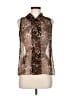 Worth Animal Print Brown Sleeveless Blouse Size 6 - photo 1