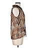 Worth Animal Print Brown Sleeveless Blouse Size 6 - photo 4