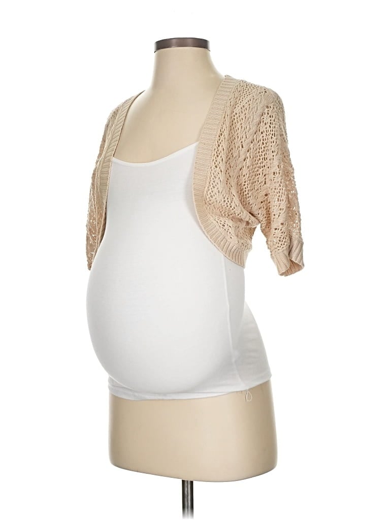 Pre-owned Motherhood Cardigan Sweater In White