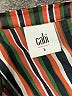 CAbi 100% Polyester Stripes Brown Long Sleeve Blouse Size L - photo 7