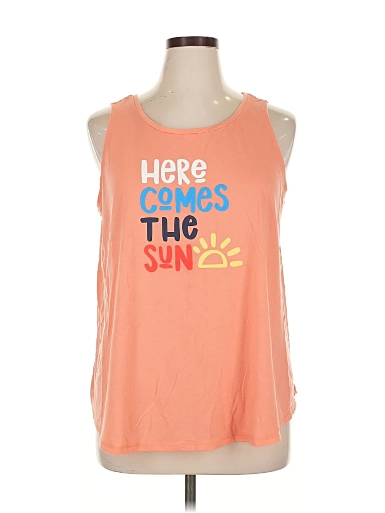 Pre-owned St. John's Bay Sleeveless T-shirt In Orange