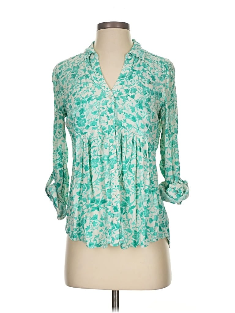 Click to view more detailed imagery on our partner's website Pre-owned Maeve 3/4 Sleeve Blouse In Green