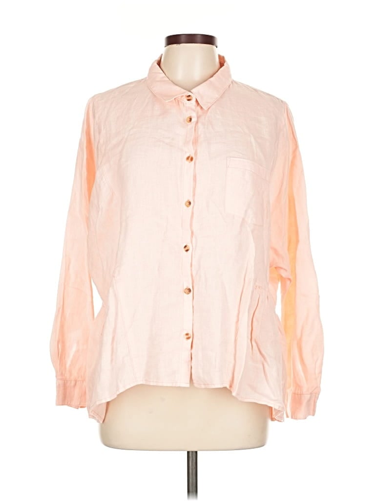 Pre-owned Holding Horses 3/4 Sleeve Button Down Shirt In Pink