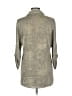 Pure Amici Print Metallic Gray Long Sleeve Polo Size L - photo 2