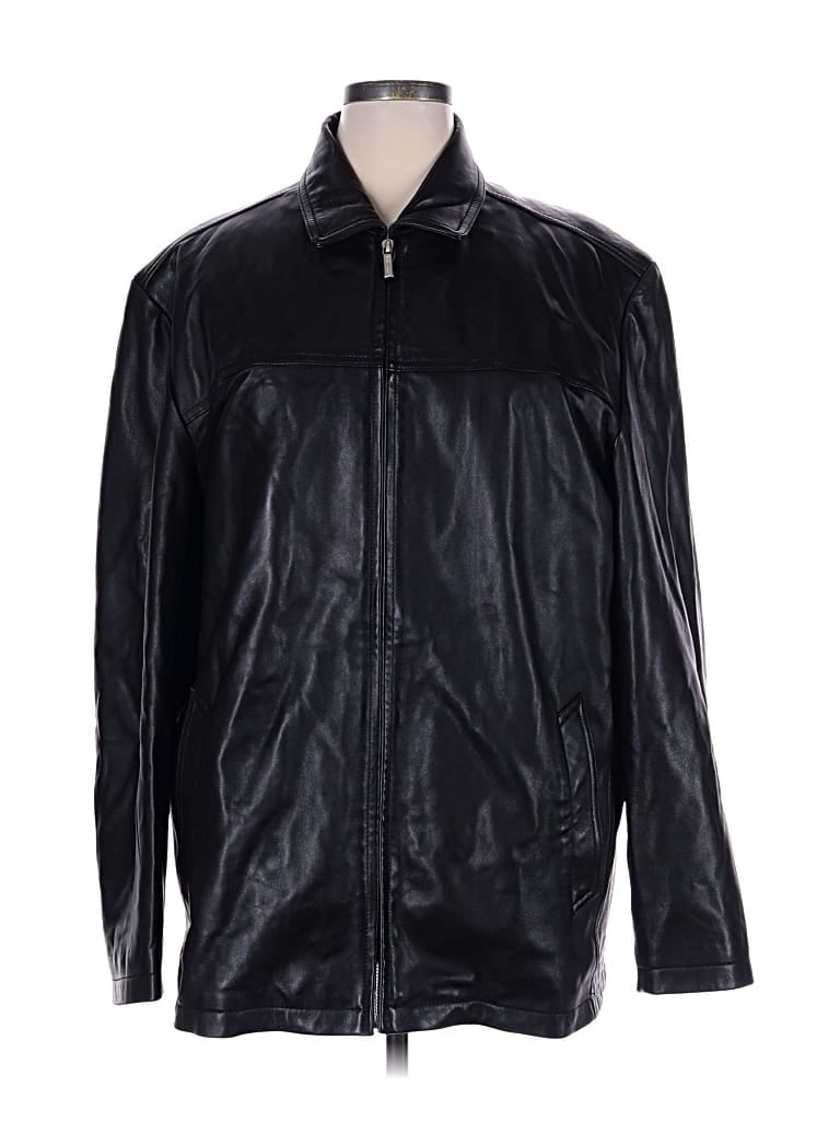 Pre-owned Wilsons Leather Track Jacket In Black