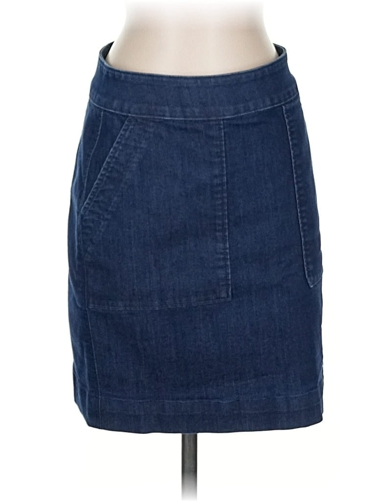 Pre-owned Ann Taylor Loft Outlet Denim Skirt In Blue