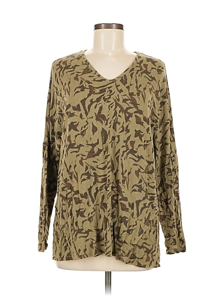 Click to view more detailed imagery on our partner's website Pre-owned Xcvi Long Sleeve Henley Shirt In Brown