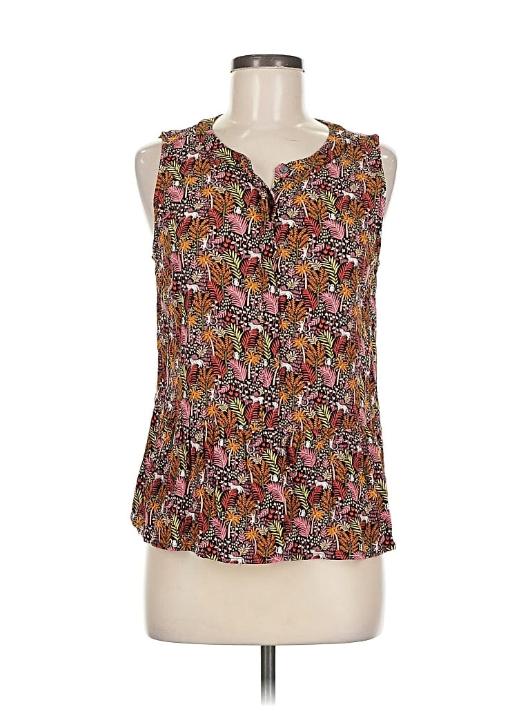 Pre-owned Ann Taylor Loft Tank Top Brown Halter Neckline Tops