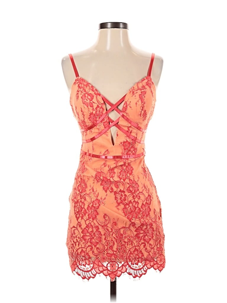 Pre-owned Bebe Cocktail Dress In Orange
