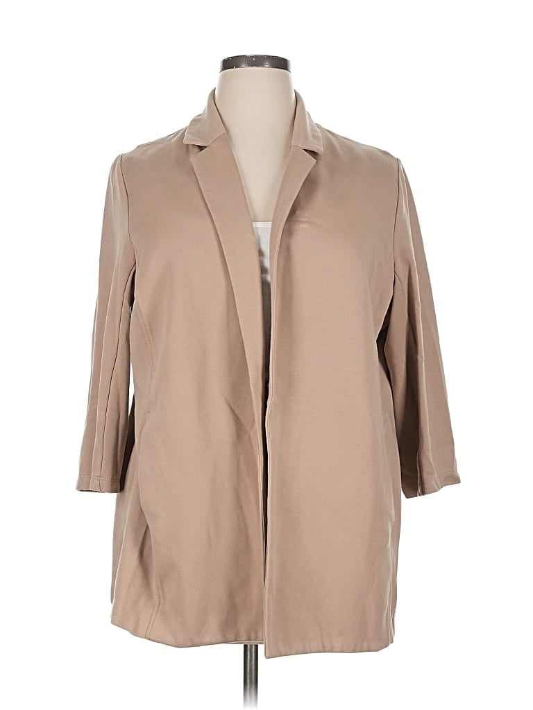 Pre-owned Eileen Fisher Coat In Brown