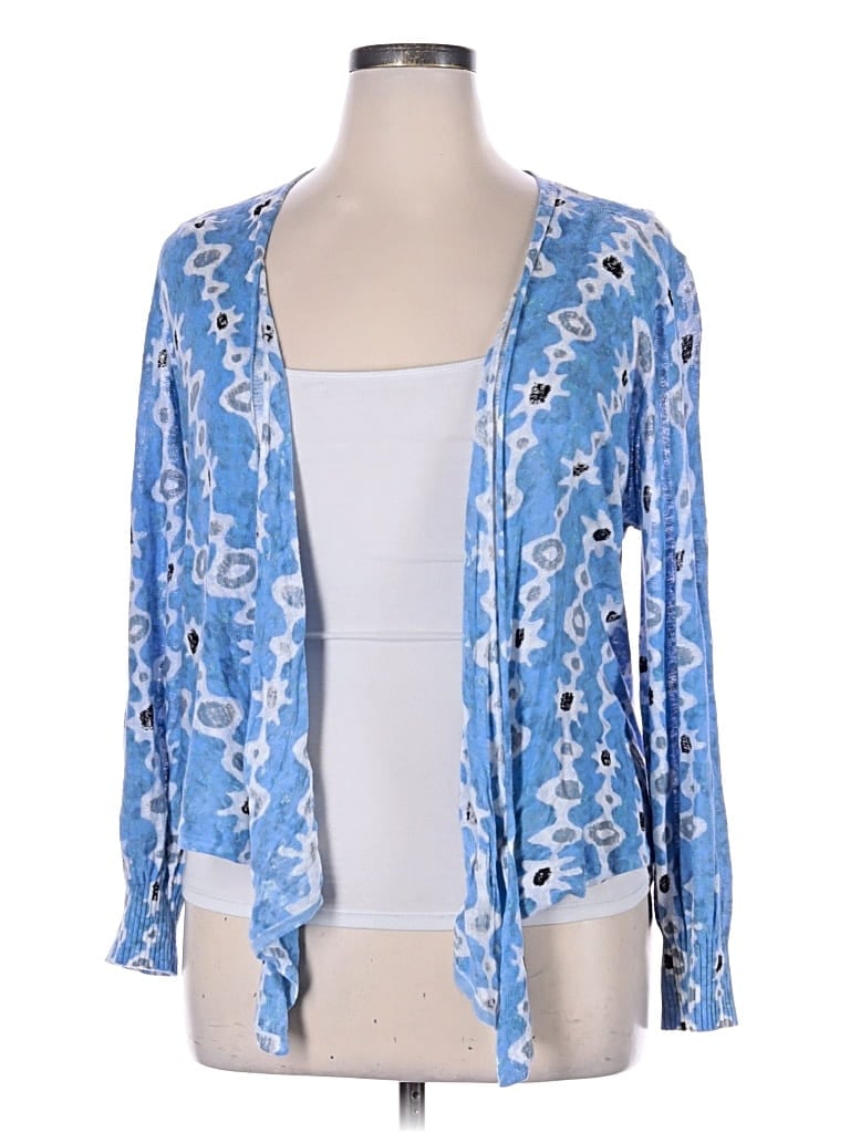 Pre-owned Nic + Zoe Cardigan Sweater In Blue