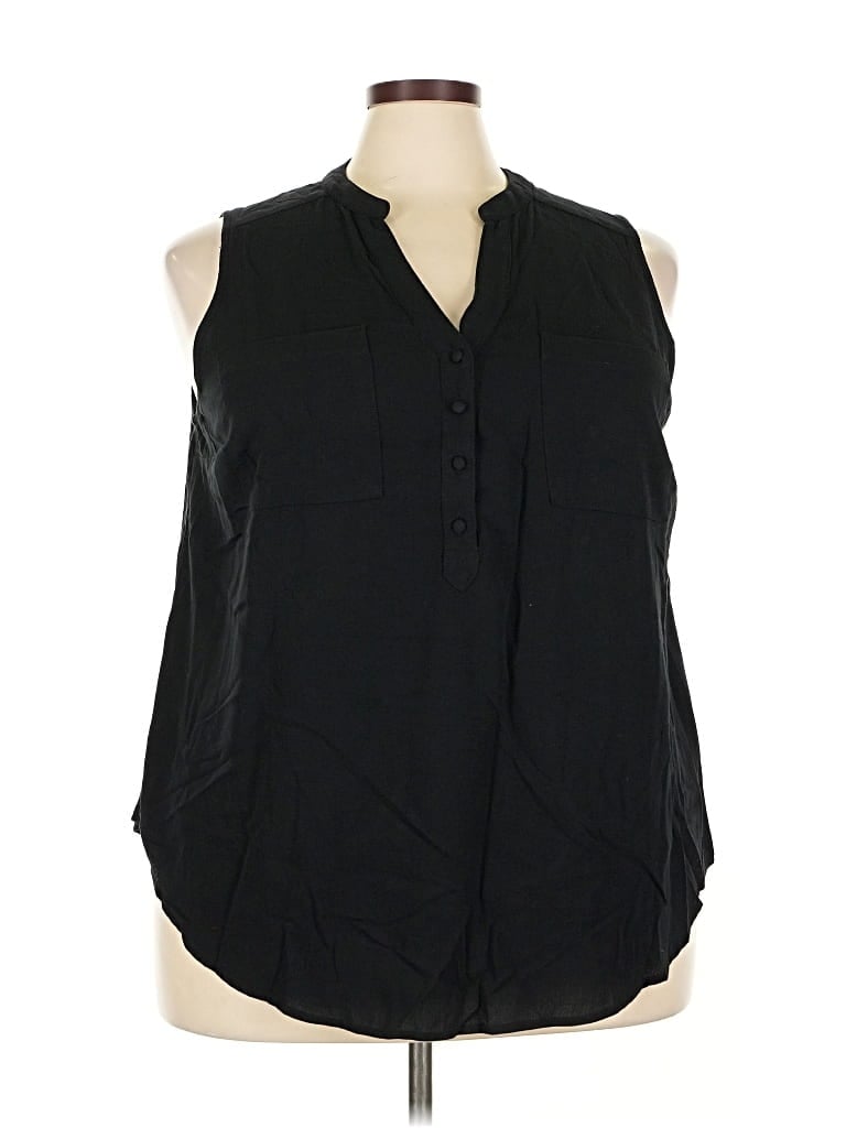 Pre-owned Torrid Sleeveless Blouse In Black