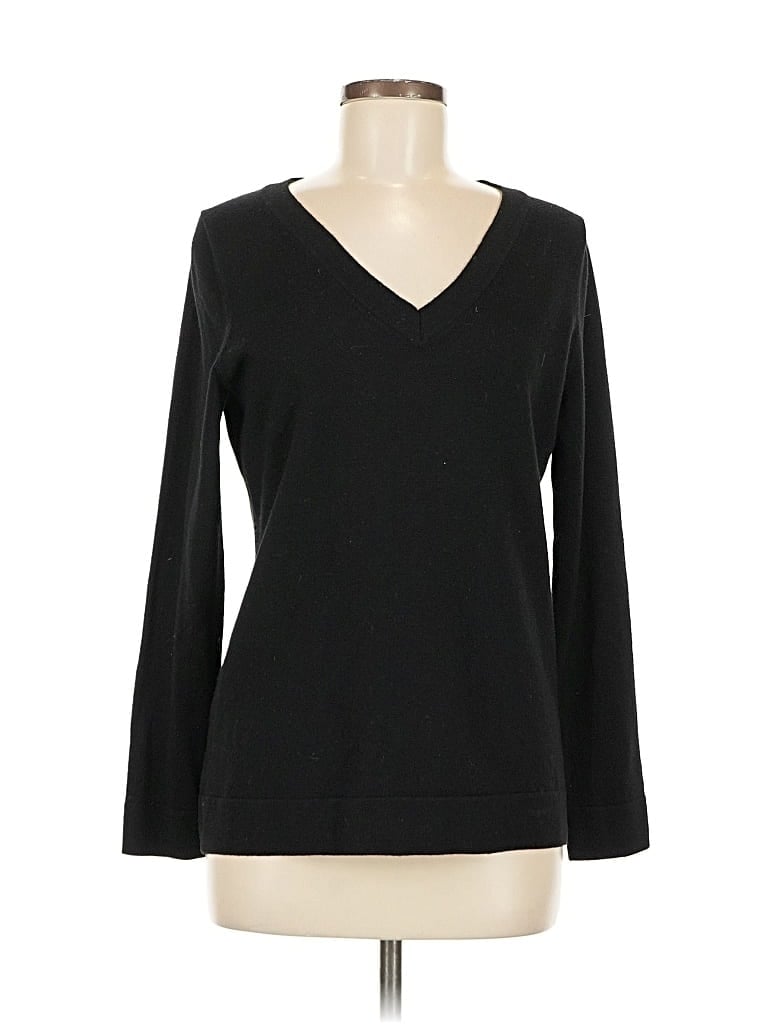 Pre-owned Banana Republic Wool Pullover Sweater In Black