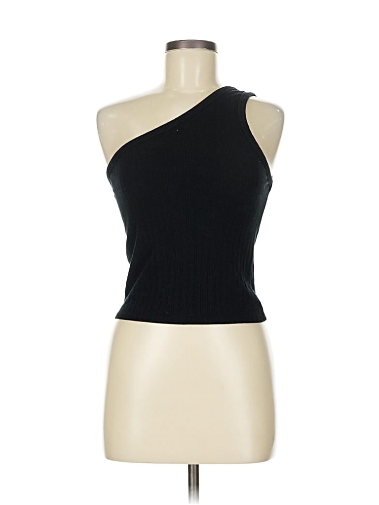Pre-owned American Eagle Outfitters Tank Top Black One Shoulder Neckline Tops