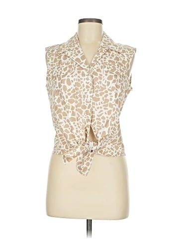 Rafaella Sleeveless Button-Down Shirt (view 1)