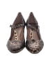 Anyi Lu Animal Print Brown Gold Wedges Size EU 38 1/2 - photo 2