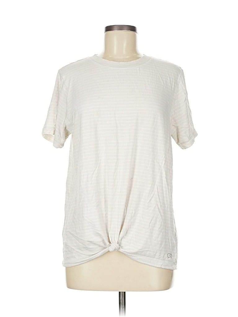Pre-owned Calia Short Sleeve T-shirt In White