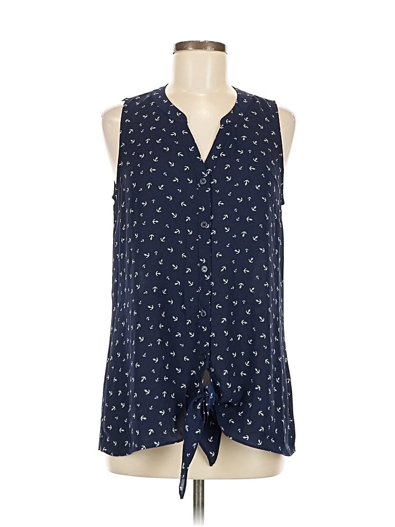 Pre-owned Maurices Sleeveless Blouse In Blue