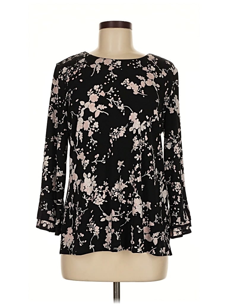 Pre-owned Karl Lagerfeld 3/4 Sleeve Blouse In Black