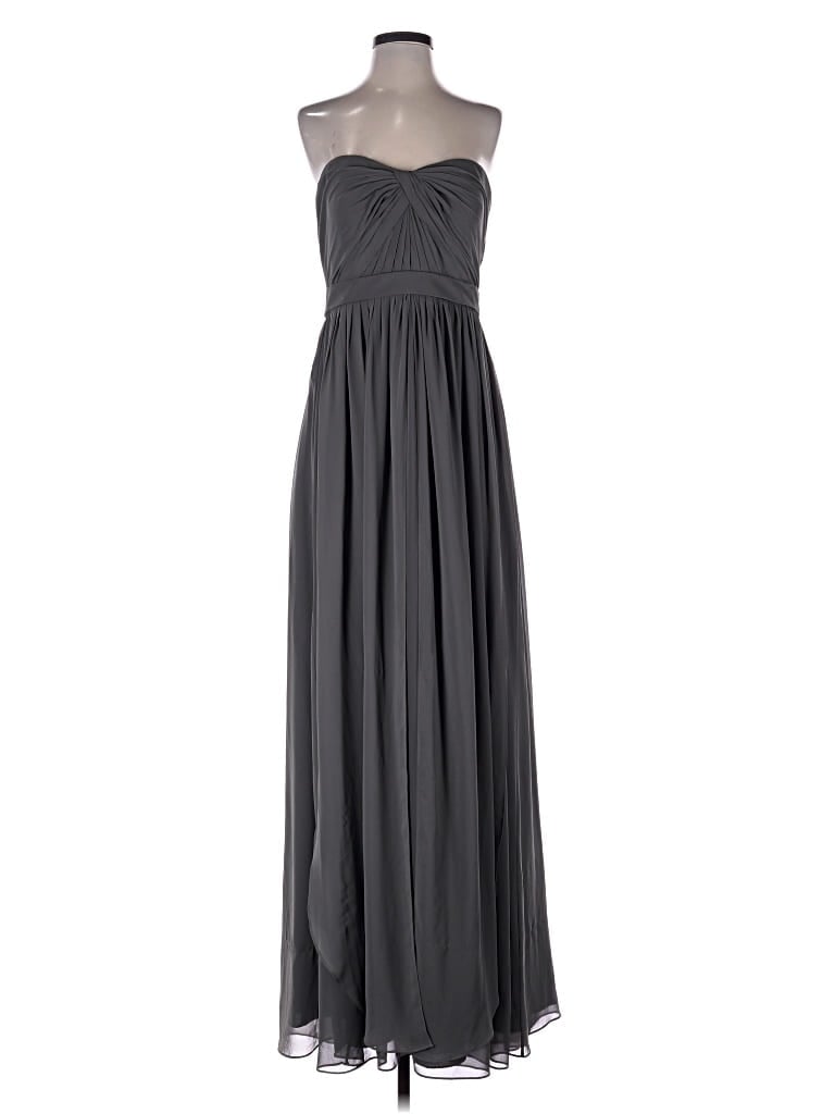 Pre-owned Jenny Yoo Collection Cocktail Dress In Gray