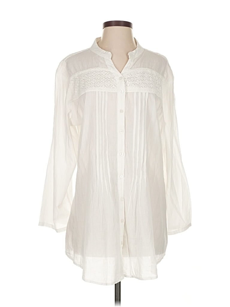 Pre-owned Fashion 3/4 Sleeve Blouse In White