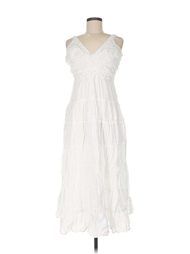 Pre-owned Sacred Threads Cocktail Dress In White