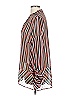 CAbi 100% Polyester Stripes Brown Long Sleeve Blouse Size L - photo 5