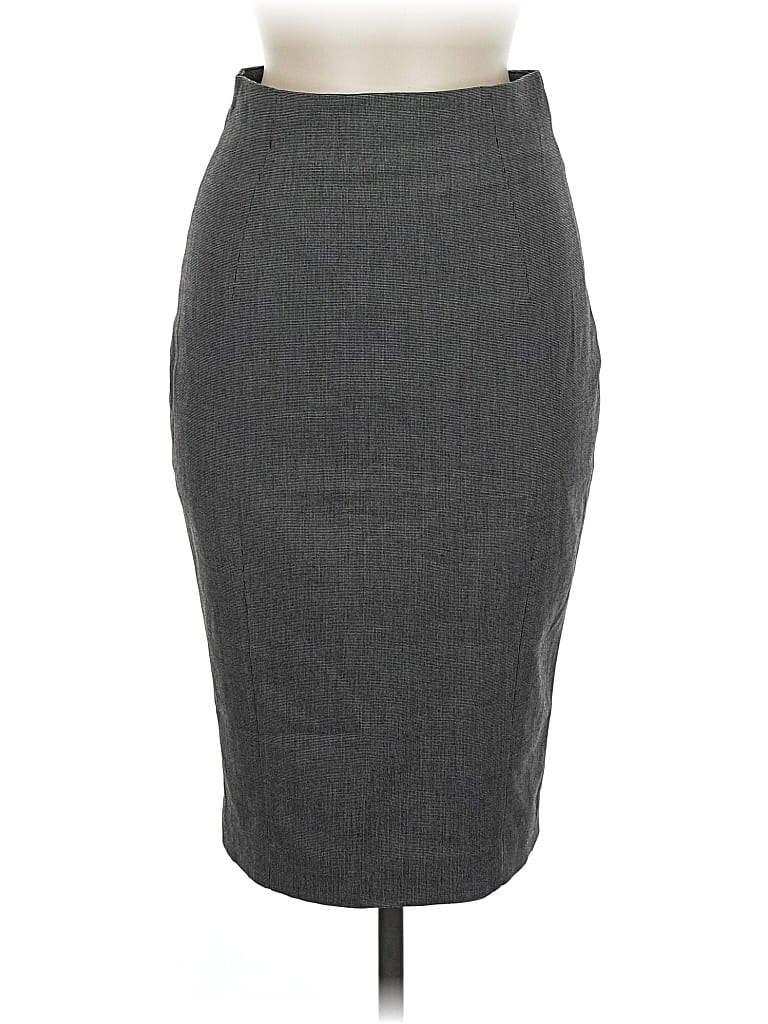 Pre-owned H&m Formal Skirt In Gray