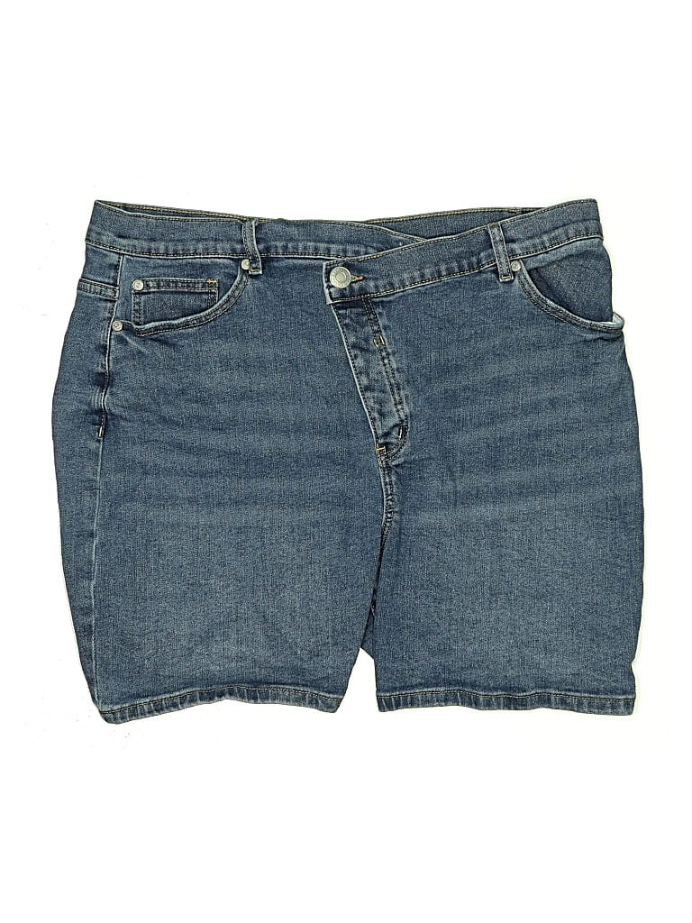 Pre-owned Eloquii Elements Denim Shorts In Blue