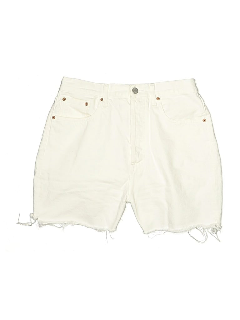 Pre-owned Denim Forum Denim Shorts In White