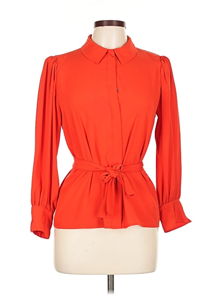 Pre-owned Assorted Brands 3/4 Sleeve Blouse In Orange