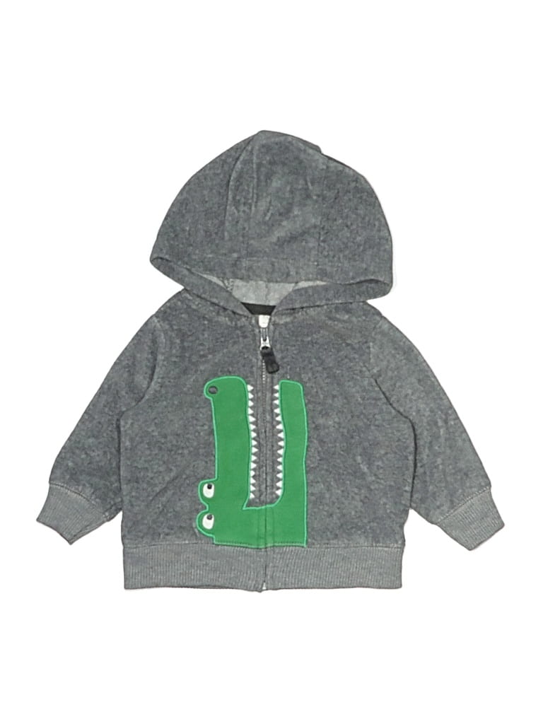 Pre-owned Carter's Babies' Zip Up Hoodie In Gray
