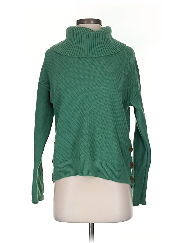 Pre-owned Caslon Turtleneck Sweater In Green