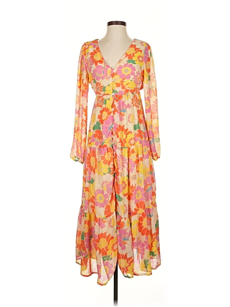 Pre-owned Sugar Lips Casual Dress In Orange