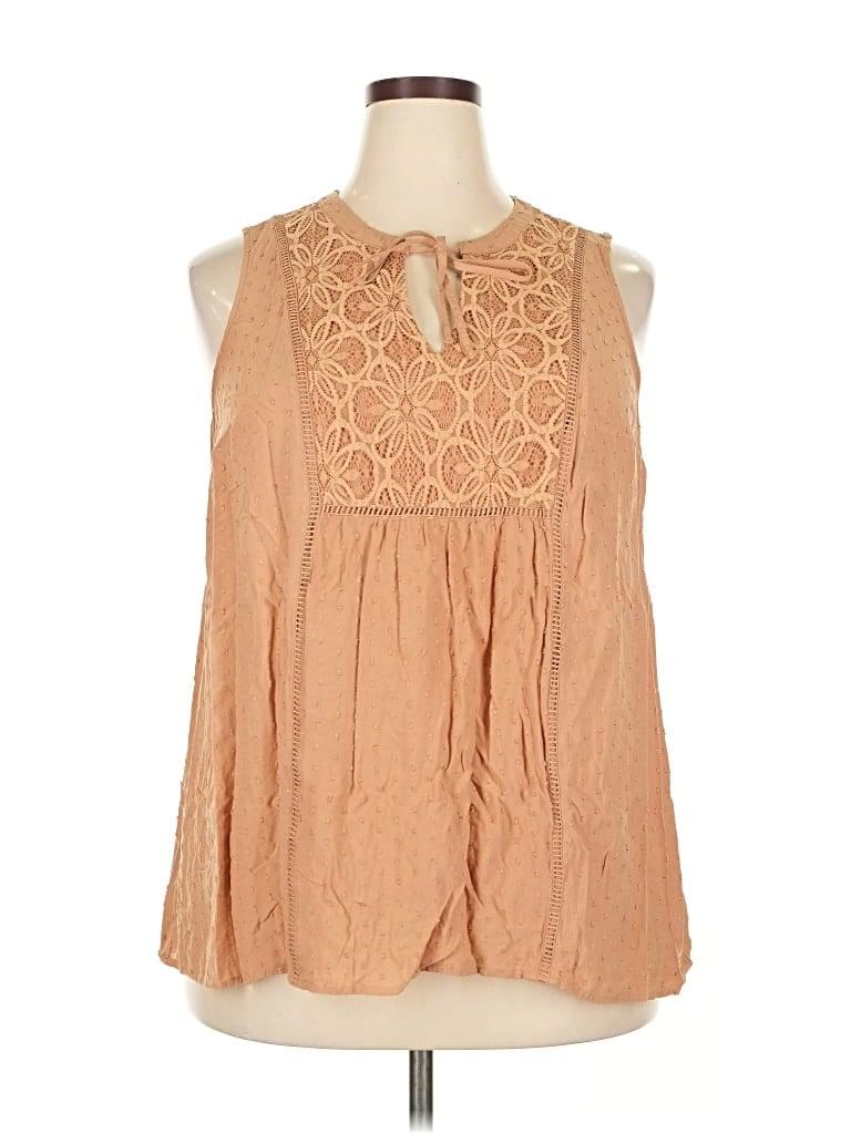 Pre-owned Torrid Sleeveless Blouse In Brown